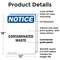 Signmission Contaminated Waste, 12 in W x Rectangle, Plastic OS-2PACK-NS-P-1218-V-10811 - alternate 5